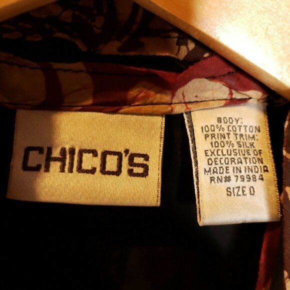 Chico's Womens Red Brown Silk Blend Vest XS - Picture 5 of 6